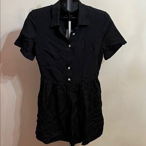 NWT J. Crew Elegant Black Button-Up Dress